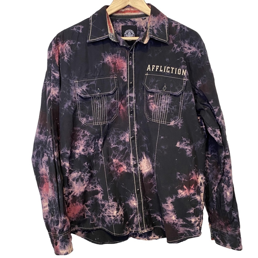 Affliction Freedom Defender Tribute Button Down Shirt Men’s Size Medium